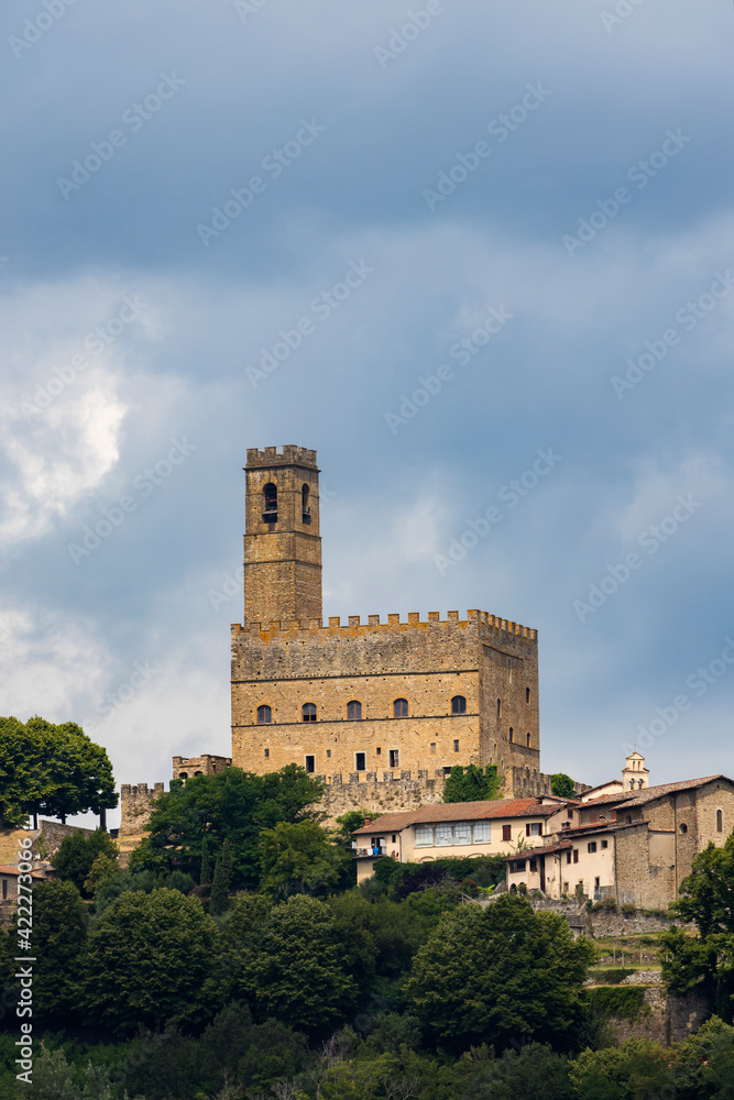 Public monument of Poppi Castle in Tuscany, Italy