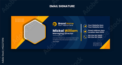 Elegant Corporate Minimal email signature Flat Mail template or email footer and personal Business Mobile Corporate EMAIL signature design