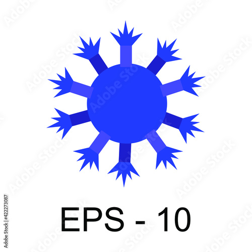 Coronavirus. Virus symbol image, colored COVID-19.