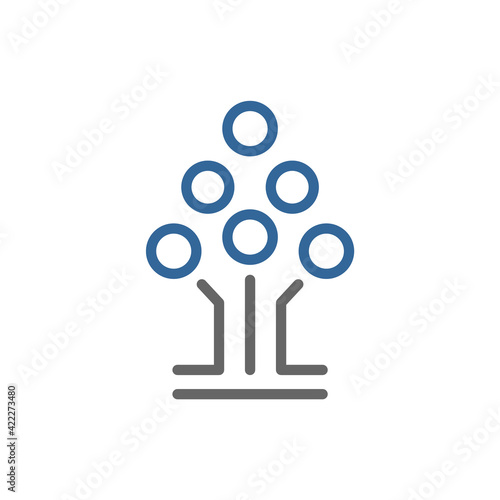 Team people tree logo simple vector illustration