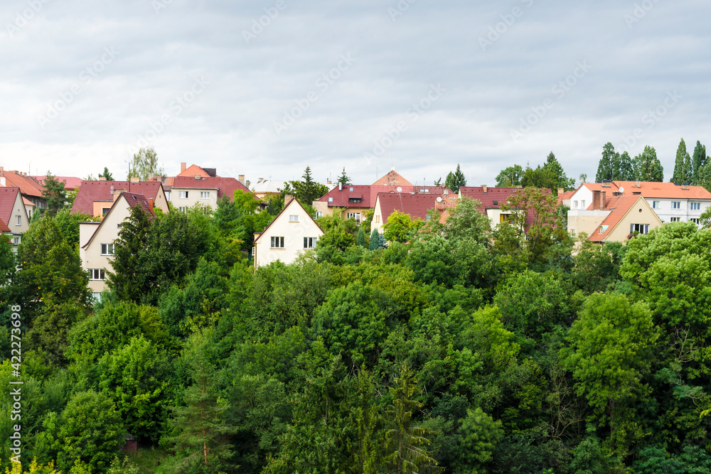Traditional houses in Tabor, Czech Republic 