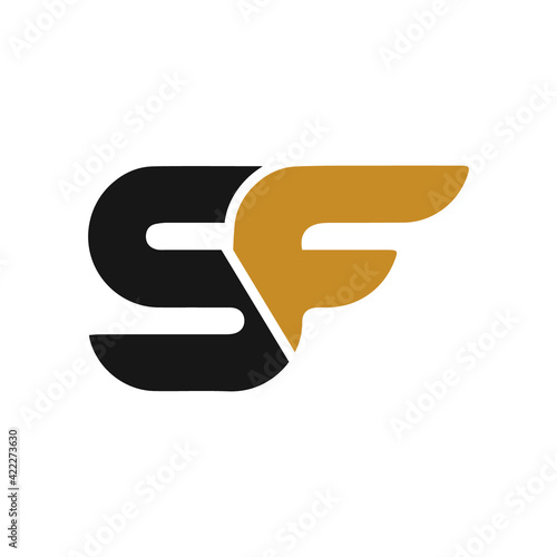Initial sf letter logo vector template design. Linked letter fs logo design.