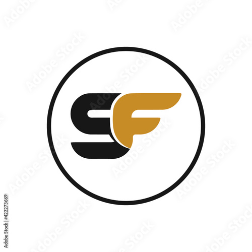 Initial sf letter logo vector template design. Linked letter fs logo design.