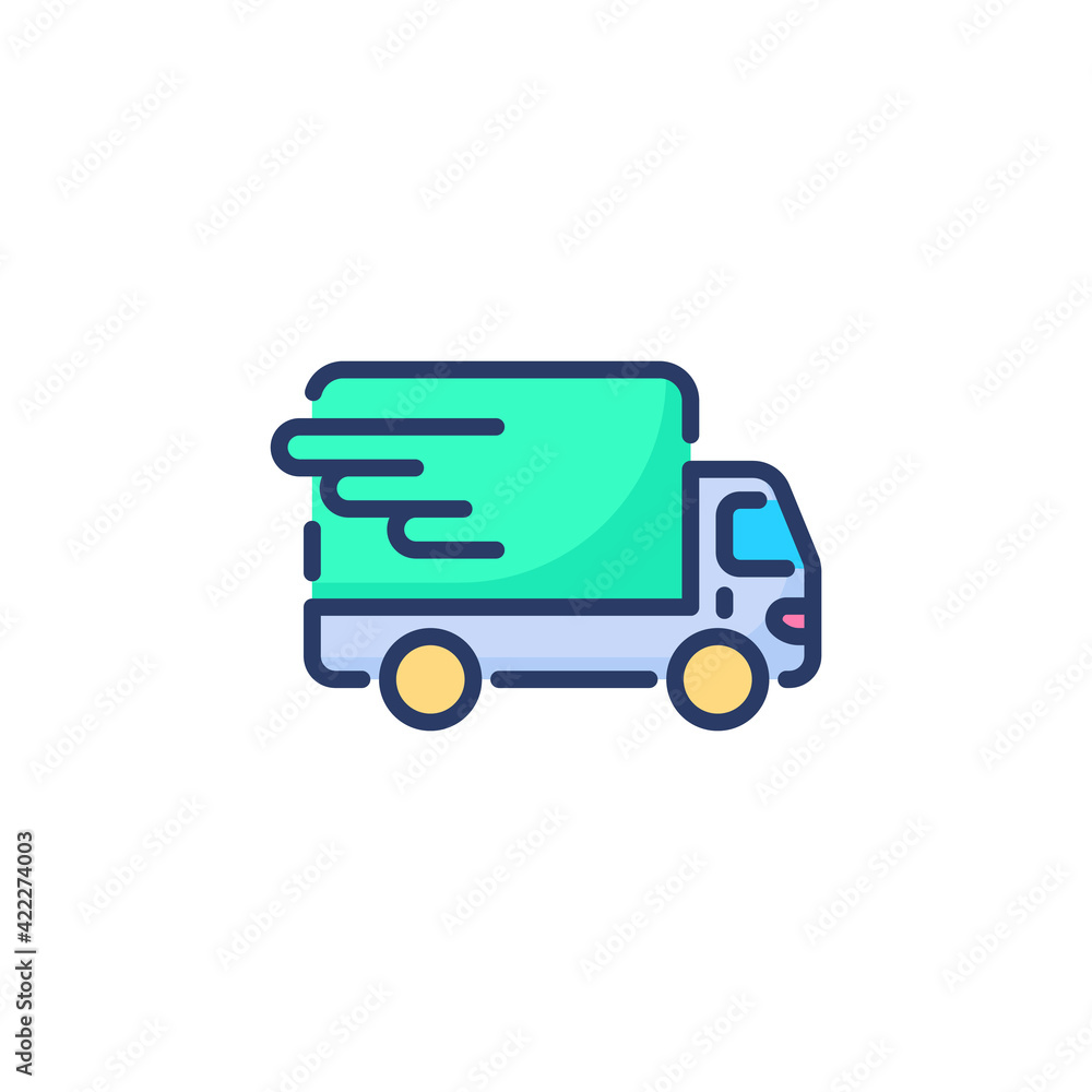 Fast Delivery Services icon in vector. Logotype