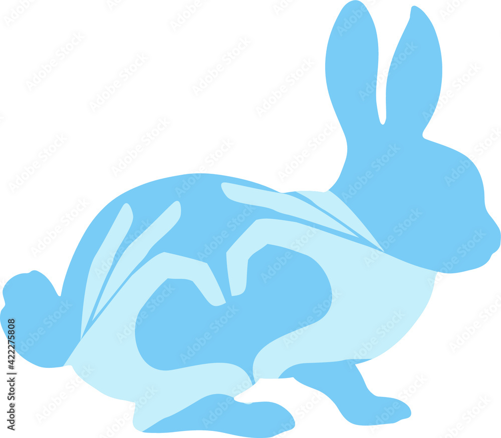rabbit. Geometric style. Isolated on white background. rabbit. Geometric style. Isolated on white background.