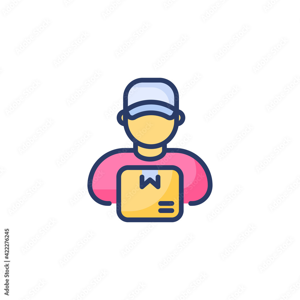 Delivery Men icon in vector. Logotype