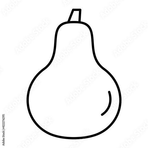 Vector Gourd Outline Icon Design