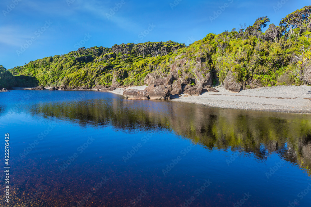 Puddles of ocean water