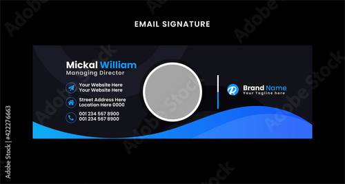 Elegant Corporate Minimal email signature Flat Mail template or email footer and personal Business Mobile Corporate EMAIL signature design