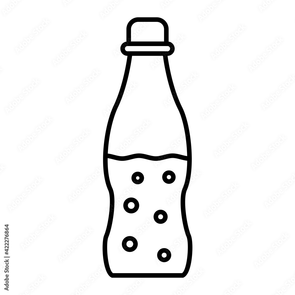 Vector Bottle Outline Icon Design Vector Bottle Outline Icon Design