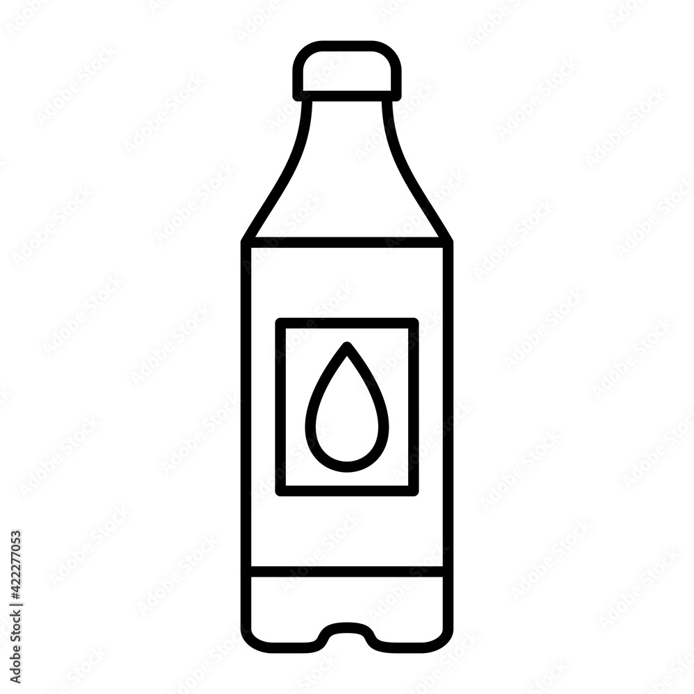 Vector Water Bottle Outline Icon Design Vector Water Bottle Outline Icon Design
