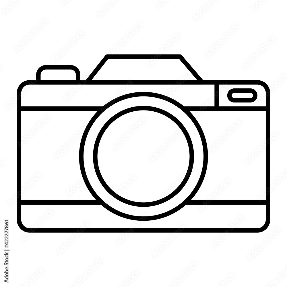 Vector Camera Outline Icon Design Vector Camera Outline Icon Design