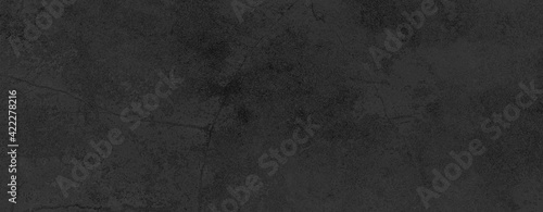 Panorama of Horizontal design on black cement and concrete texture for pattern and background