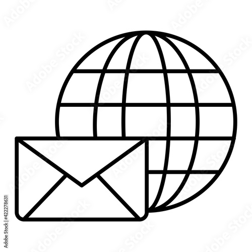 Vector Worldwide Outline Icon Design