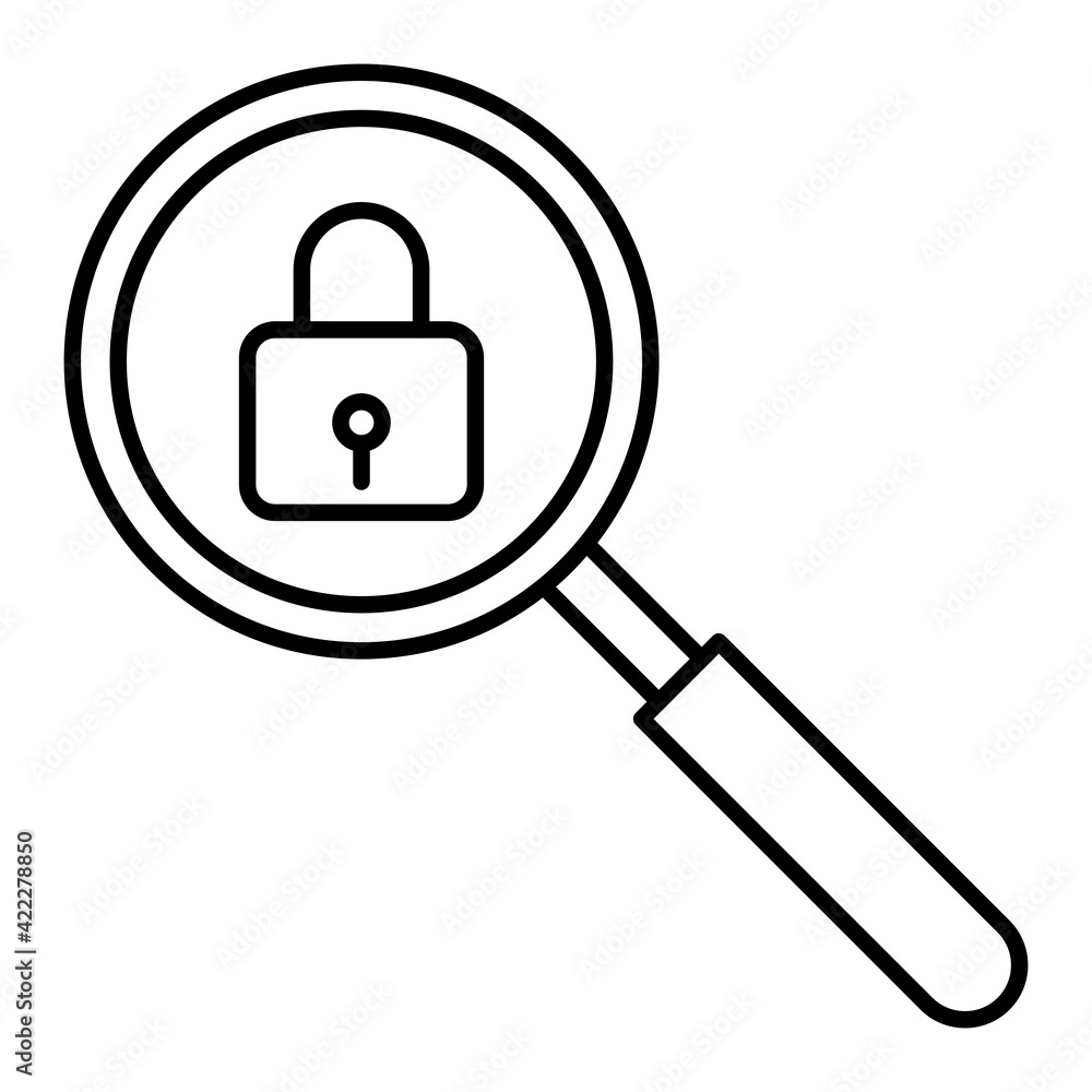 Vector Security Outline Icon Design Vector Security Outline Icon Design