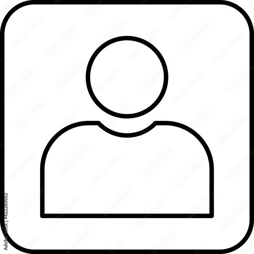 Vector User Outline Icon Design Vector User Outline Icon Design