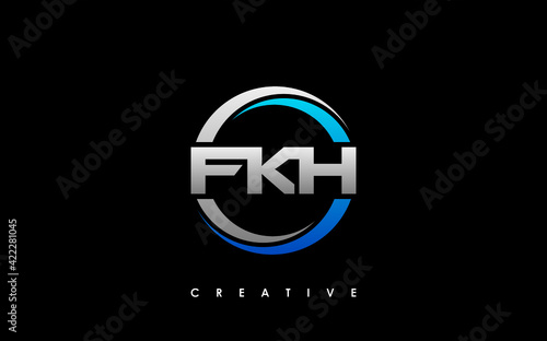 FKH Letter Initial Logo Design Template Vector Illustration