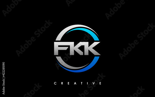 FKK Letter Initial Logo Design Template Vector Illustration