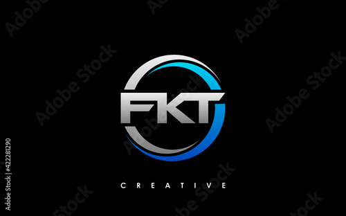 FKT Letter Initial Logo Design Template Vector Illustration