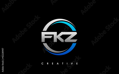 FKZ Letter Initial Logo Design Template Vector Illustration