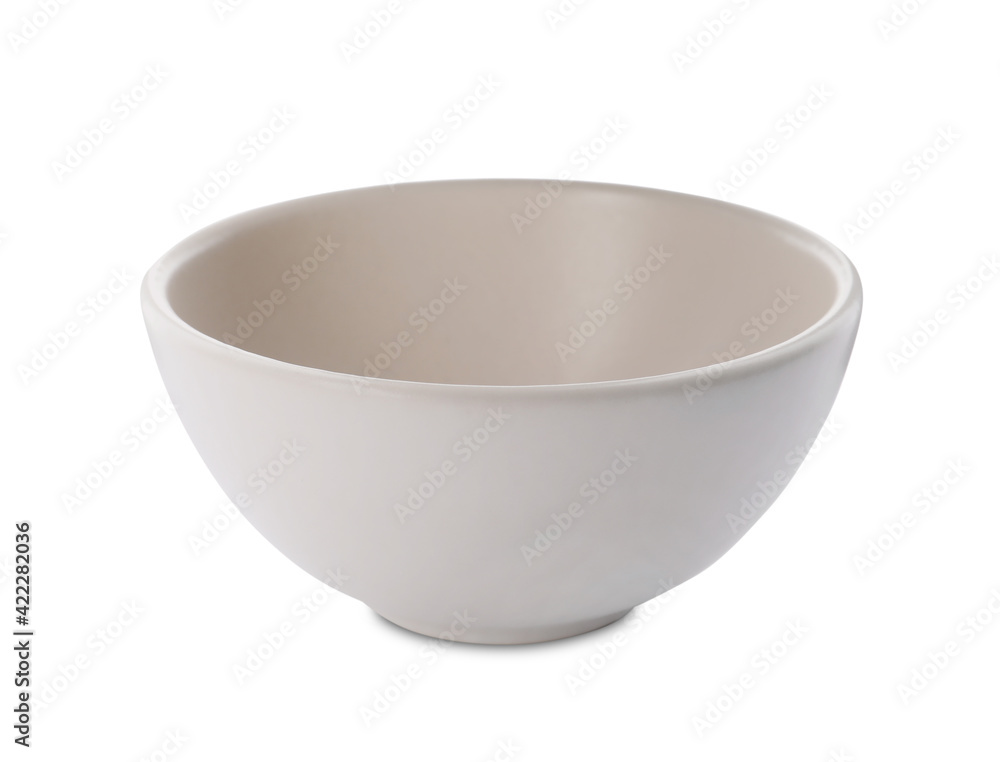 Clean empty ceramic bowl isolated on white Clean empty ceramic bowl isolated on white