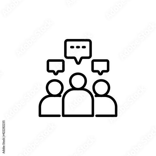 Discussion icon in vector. Logotype