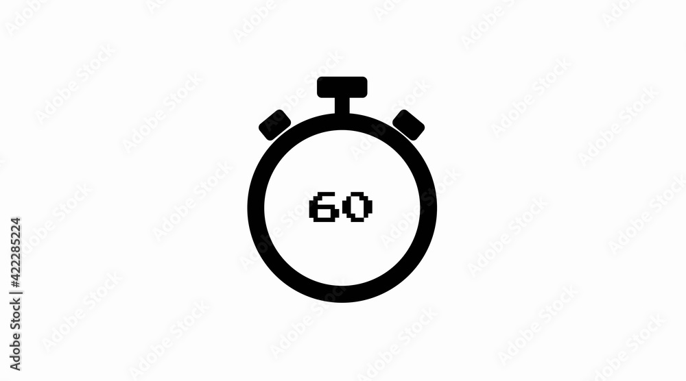 Vector Isolated Illustration of a Clock. Rounded Time Icon, Chronometer Icon Vector Isolated Illustration of a Clock. Rounded Time Icon, Chronometer Icon
