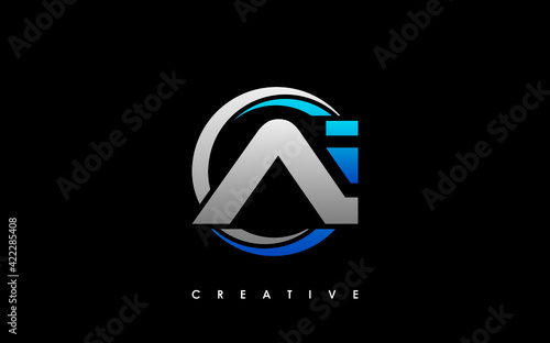 AI Letter Initial Logo Design Template Vector Illustration