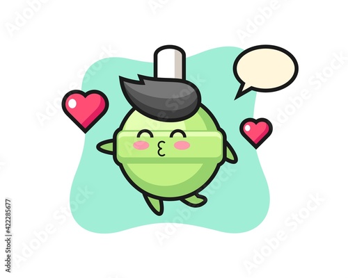 lollipop character cartoon with kissing gesture