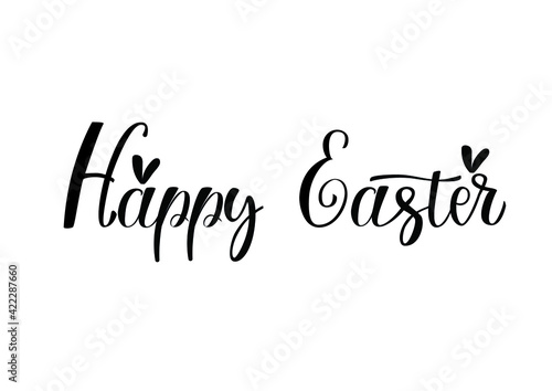 Happy Easter Quote vector illustration. Easter Lettering design.