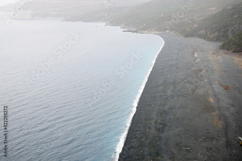 The famous black beach of Nonza