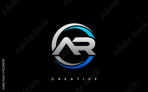 AR Letter Initial Logo Design Template Vector Illustration
