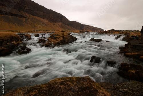 Island Fluss Langzeitaufnahme