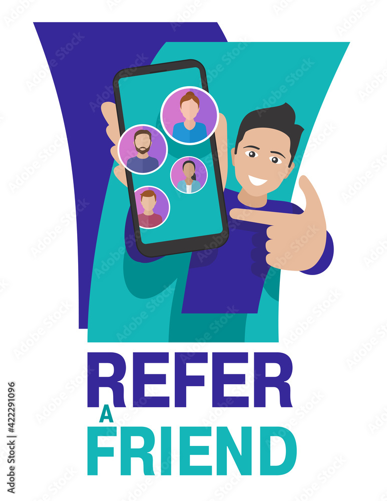 Refer a friend referral program vertical banner