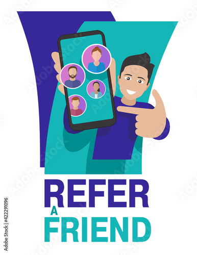 Refer a friend referral program vertical banner
