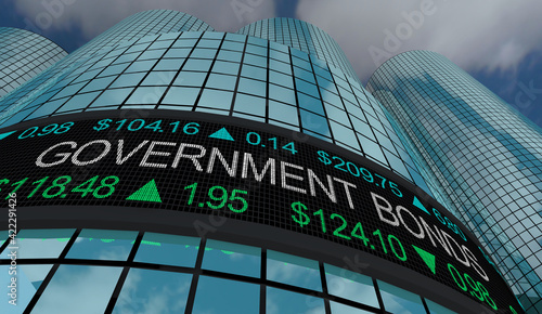 Φωτογραφία Government Bonds Safe Investment Trading Treasury Market Index Prices 3d Illustr