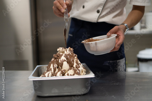 Artisan ice cream shop and factory