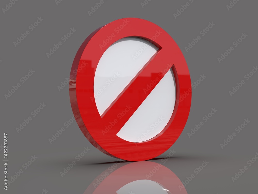 Roadsign with Symbol for Prohibited Activities Roadsign with Symbol for Prohibited Activities