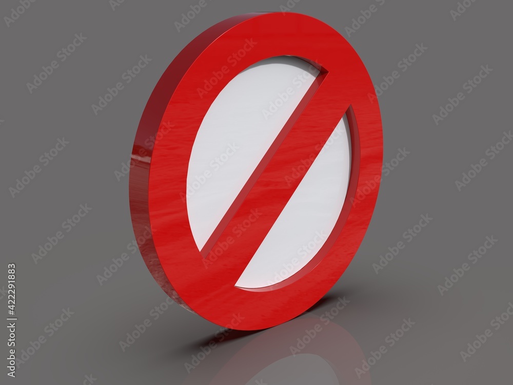 Roadsign with Symbol for Prohibited Activities Roadsign with Symbol for Prohibited Activities