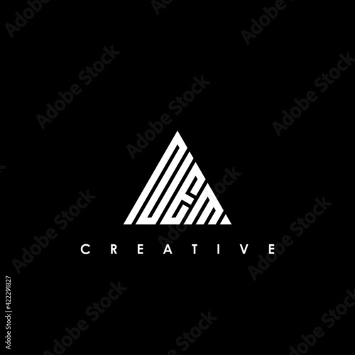 NEM Letter Initial Logo Design Template Vector Illustration