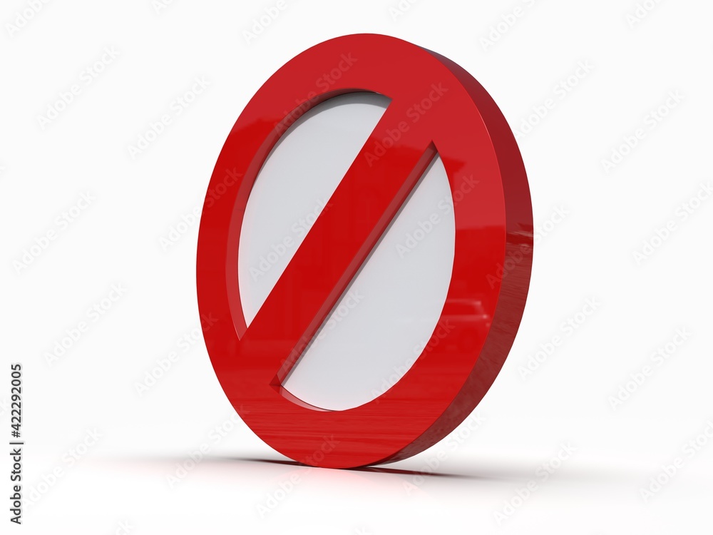 Roadsign with Symbol for Prohibited Activities Roadsign with Symbol for Prohibited Activities
