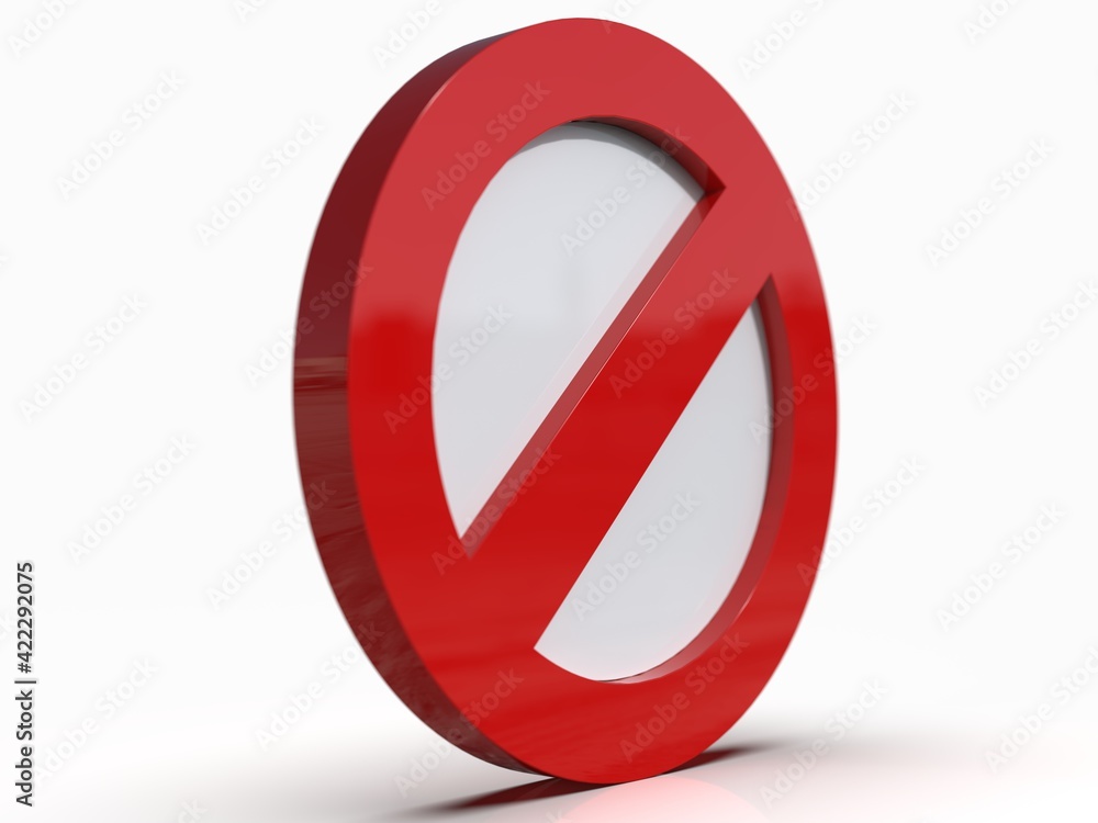 Roadsign with Symbol for Prohibited Activities Roadsign with Symbol for Prohibited Activities