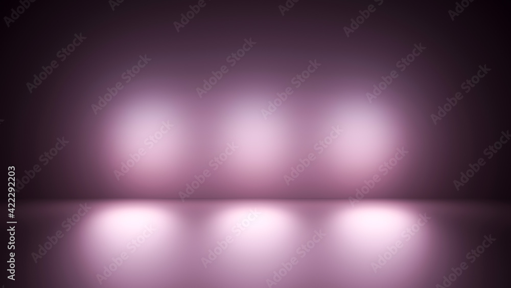 Fototapeta premium Studio room with soft lights. Empty backdrop template. Mockup for design. Place for exhibition