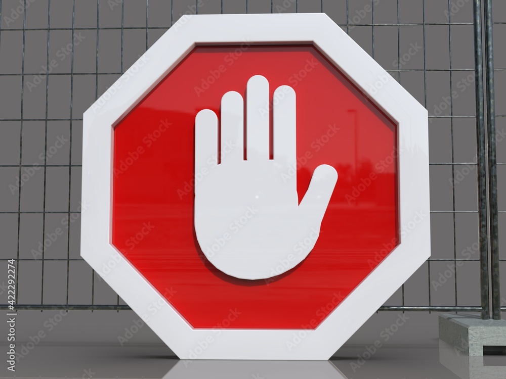 Obraz premium Roadsign with Symbol&nbsp;for Prohibited Activities