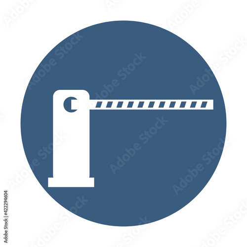 Blue barrier icon. Checkpoint gate.