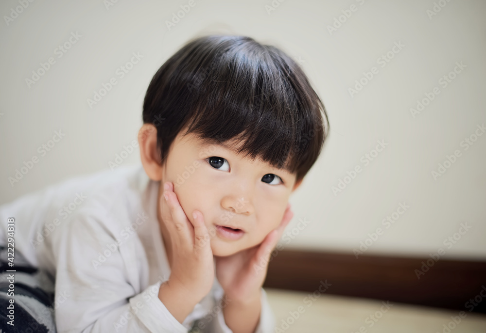 Little cute boy looking at camera : close up Little cute boy looking at camera : close up