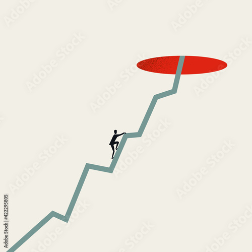Business hope and future vector concept. Symbol of growth, success, ambition and motivation. Minimal illustration