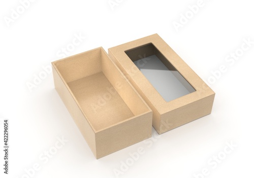 Fototapet hard box with window set mock-up