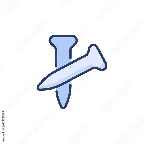 Nail icon in vector. Logotype