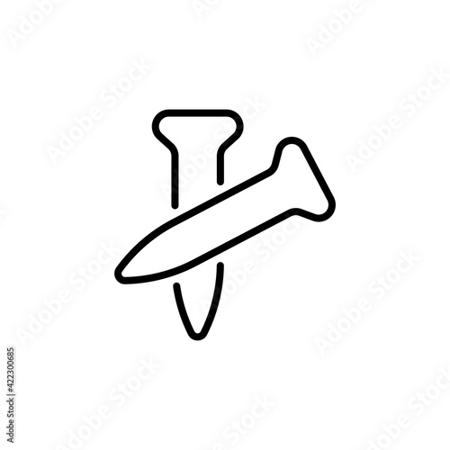 Nail icon in vector. Logotype